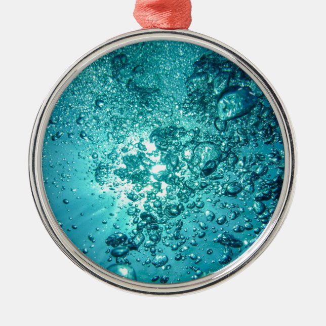 Water Bubbles Metal Tree Decoration (Front)