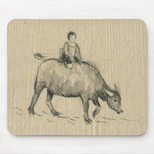 Water Buffalo Child Chinese Ox Year 2021 MouseP Mouse Pad (Front)