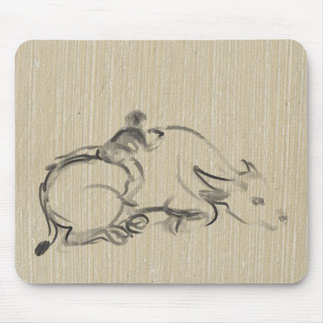 Water Buffalo Child Chinese Ox Year 2021 MouseP Mouse Pad (Front)