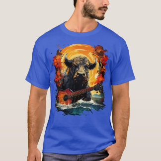 Water Buffalo Playing Guitar T-Shirt