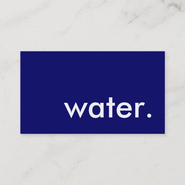water. business card (Front)