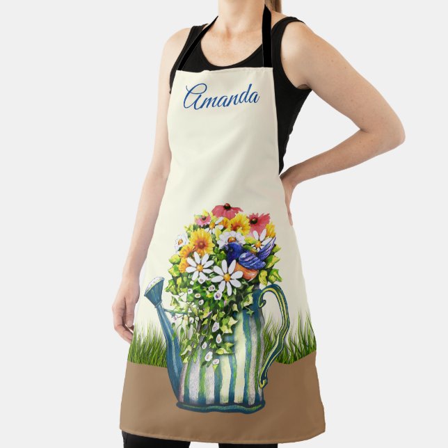 Water Can with Wildflowers Apron (Insitu)