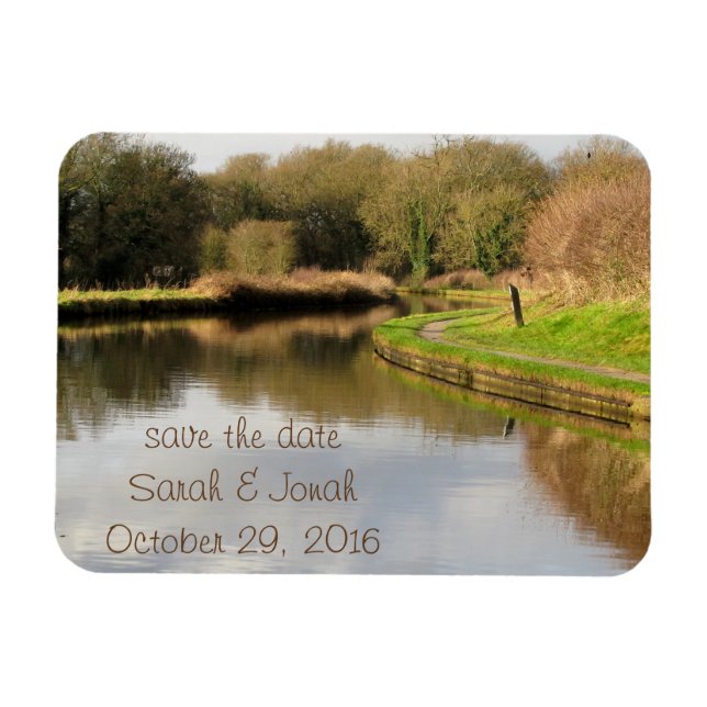 Water Canal Pond Lake Landscape Photo Magnet (Horizontal)