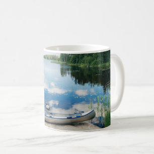 Water Canoe on Lake in Sweden Coffee Mug