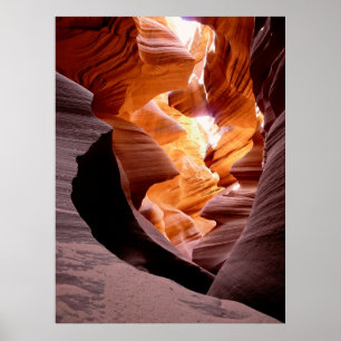 WATER CARVED ROCK of ANTELOPE CANYON Poster