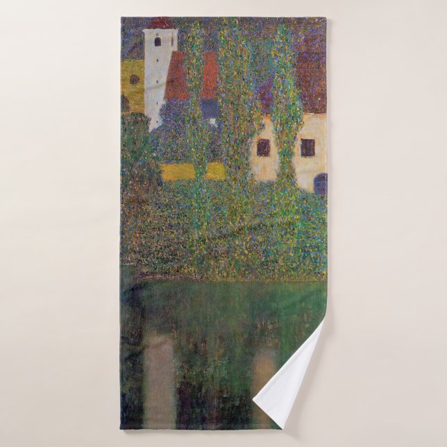 Water Castle, Gustav Klimt Bath Towel (Bath Towel)