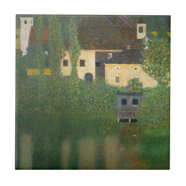 Water Castle - Gustav Klimt Ceramic Tile (Front)