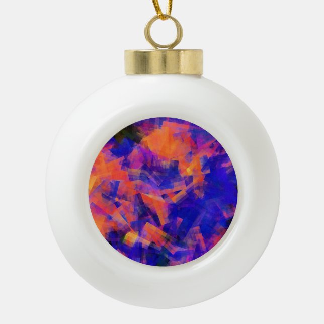 WATER CERAMIC BALL CHRISTMAS ORNAMENT (Front)