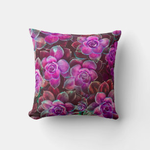 Water color pattern with camellia flower. Floral d Cushion