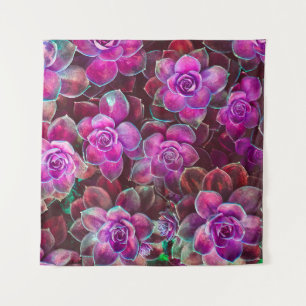 Water color pattern with camellia flower. Floral d Tapestry