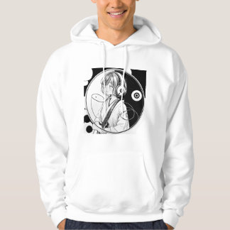 Water Color Wind_Headphone Girls 2 Hoodie