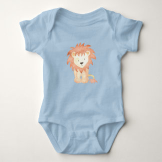 water colors - lion baby bodysuit