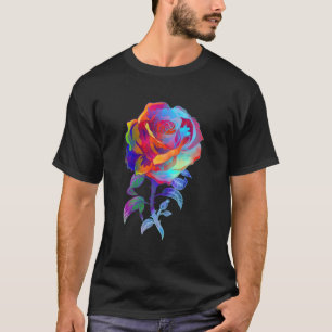 Water Colour Art Rose - Garden Gardener Botanist F T-Shirt