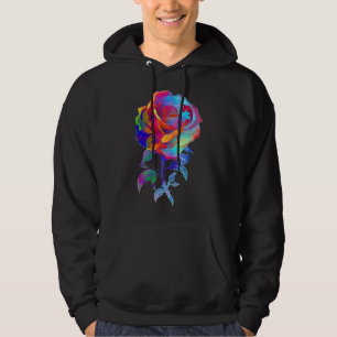 Water Colour Art Rose Garden Gardener Botanist Flo Hoodie
