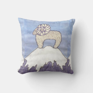 Water colour Big Horn Sheep ram pillow