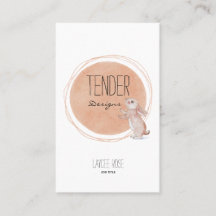 Water Colour Bunny Logo Business Card