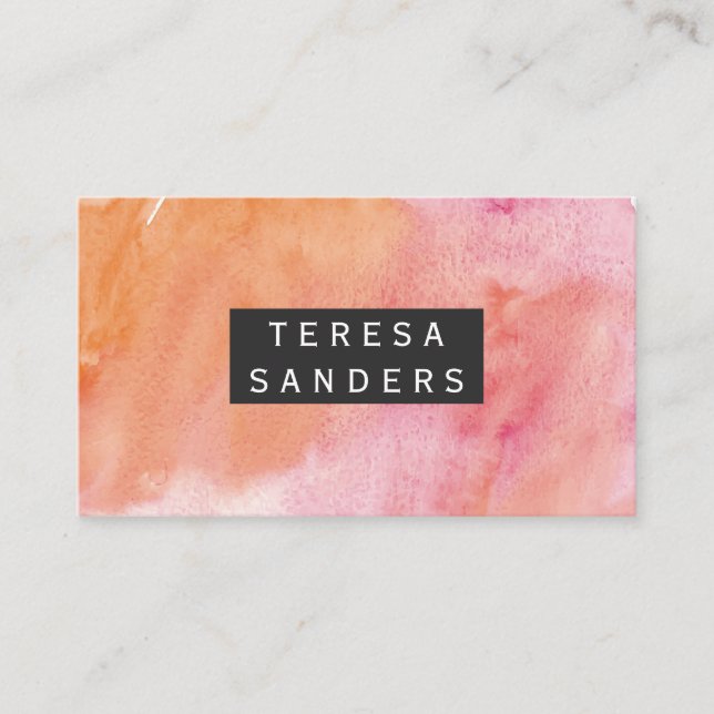 Water colour business card (Front)