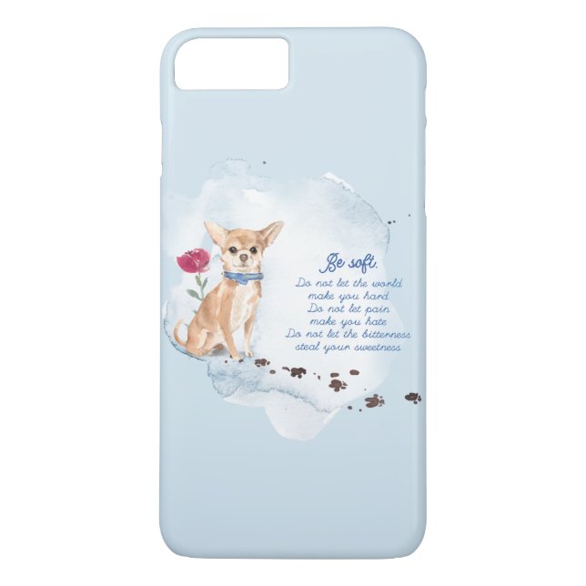 Water Colour Chihuahua Dog and lovely quote Case-Mate iPhone Case (Back)