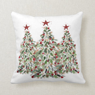 Water Colour Christmas Tree 20"x20" Pillow
