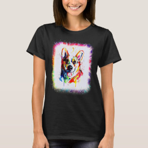 Water Colour Corgi Dog Love R Boy Girl Tie Dye Ble T-Shirt