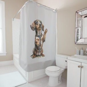 Water colour Dachshund Shower Curtain