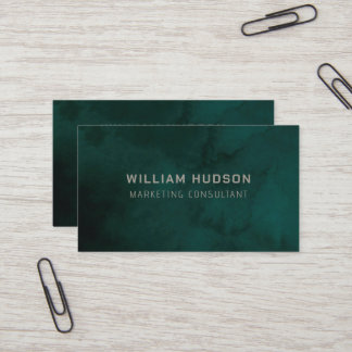 Water Colour Dark Green Sea Minimalist Modern Pro Business Card