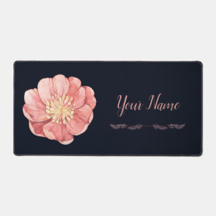 Water Colour Elegant Stylish Floral Blossom Desk Mat
