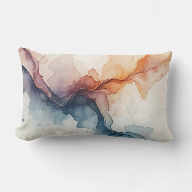 Water Colour Flavour Lumbar Cushion (Front)