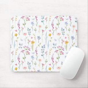 Water Colour Floral Pattern Mouse Pad