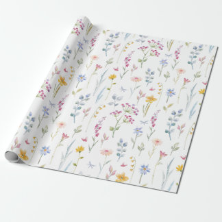 Water Colour Floral Pattern  Wrapping Paper