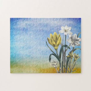 Water Colour Flower Art Puzzle