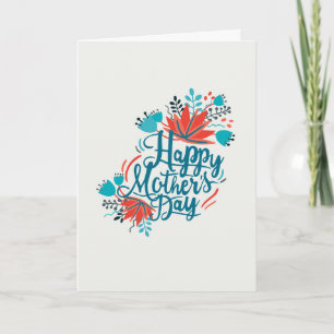 Water Colour Flowers Mother's Day Card