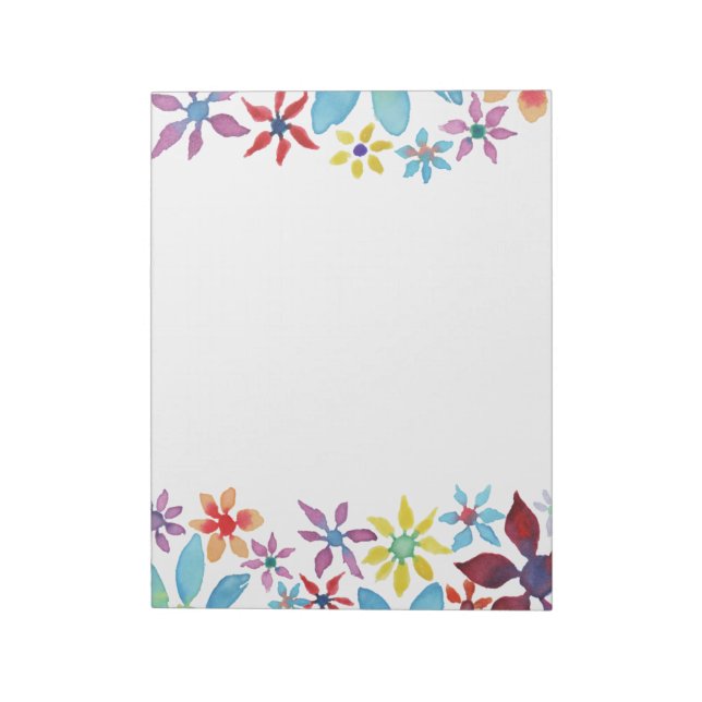 Water Colour Flowers Notepad (Rotated)
