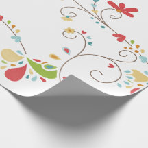 Water Colour Flowers Pattern Custom Background