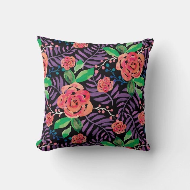 Water colour forest cushion (Front)