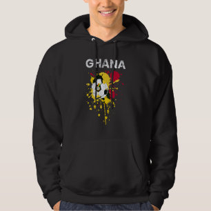 Water Colour Ghana Flag For Football Player Soccer Hoodie