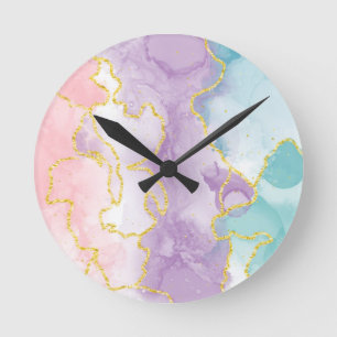 Water colour marble Wall clock