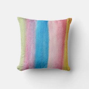 water colour painted abstract cushion