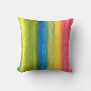 water colour painted abstract cushion