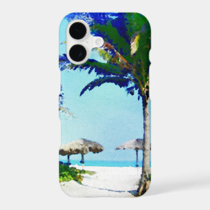 Water Colour Painting of a Tropical Beach Scene