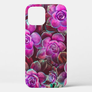 Water colour pattern with camellia flower. Floral  iPhone 12 Case