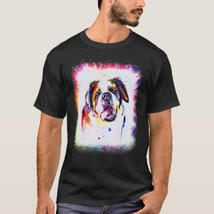 Water Colour Saint Bernard Dog Boy Girl Tie Dye Bl T-Shirt