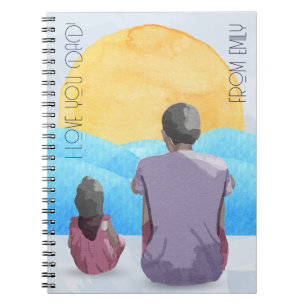 Water colour Sea view for Dad Notebook