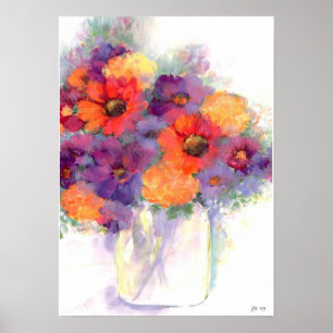 water colour still life poster