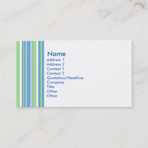 Water Colour Striped Business Card