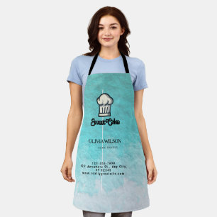 Water Colour Surface Pink Single Side Logo Apron