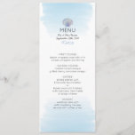 Water colour theme Beach Wedding Menu Card<br><div class="desc">Water colour theme Beach Wedding Menu Card</div>