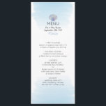 Water colour theme Beach Wedding Menu Card<br><div class="desc">Water colour theme Beach Wedding Menu Card</div>
