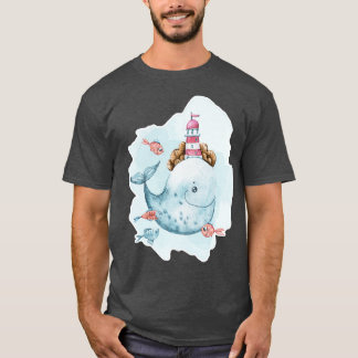 Water Colour Whale 4 T-Shirt