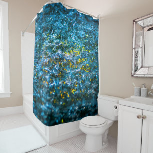 Water Colour - Yellow Shower Curtain